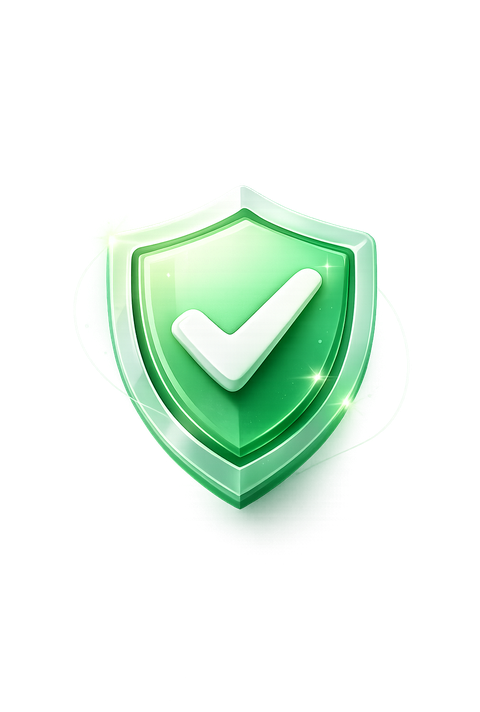 Green shield with medical cross
